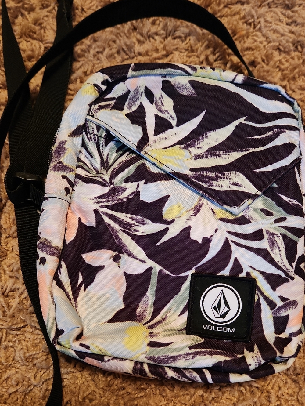 Volcom Floral Crossbody With Pastel Floral Print